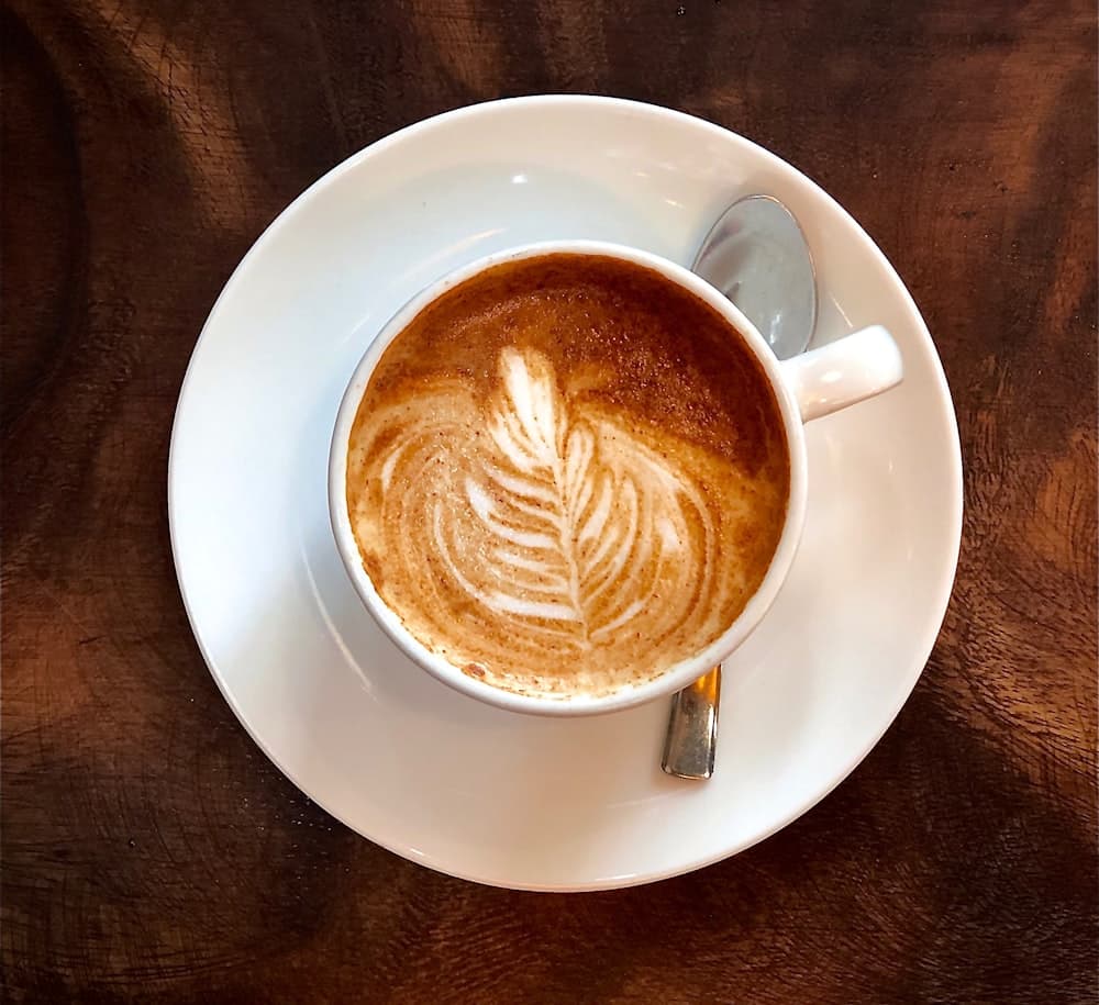 A latte with latte art